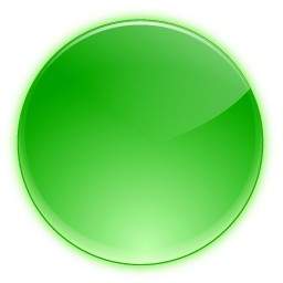 Зеленый круглая кнопка