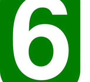 녹색 둥근된 사각형 번호 클립 아트