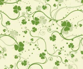 Green Seamless Floral Vector Background