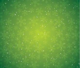 Green Snowflake Background Vector