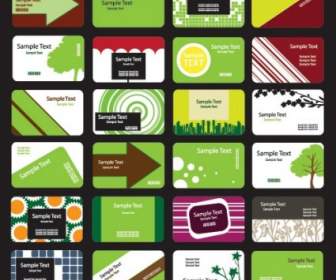 緑のテーマ カード テンプレート ベクトル
