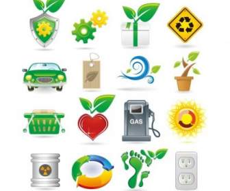 Green Theme-Vektor-icons