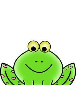 Green Valentine Frog With Pink Hearts Clip Art