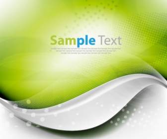 Green Wave Background Vector Graphic