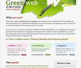Szablon Sieci Web Zielony