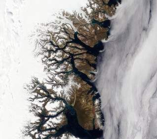 格陵蘭冰的峽灣