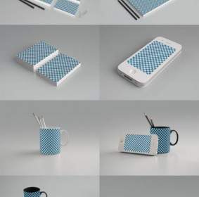 Grid Pattern Product Packagingpsd Layered