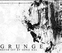 Grunge-Pinsel-set