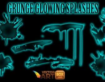 Grunge Glowing Splashes
