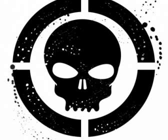 Grunge Skull Symbol