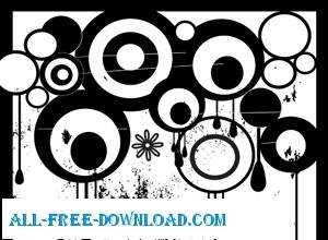 Grungy Nasty Circles Vector With Drips And Removab