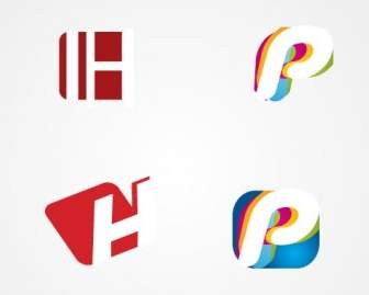 H 和 P 字母 Logo 包
