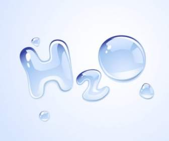 H2O Forma Di Vettore Di Goccioline Di Acqua