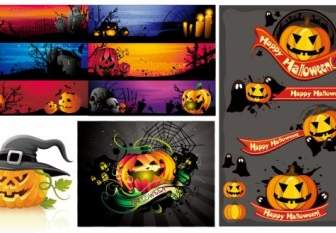 Imágenes De Dibujos Animados De Halloween Vector