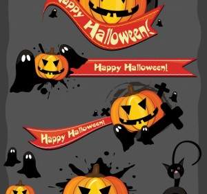 Halloween Gambar Kartun Vektor