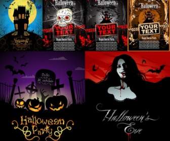 Vector De Halloween Horror Afiche