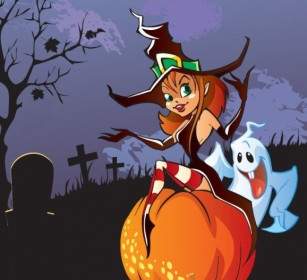 Ilustración De Vector Halloween Theme Design