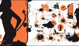 Halloween Theme Vector Pattern Material