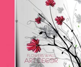 Hand Painted Floral Text Background