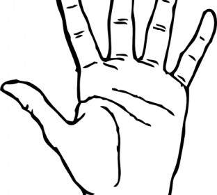 Hand Palm Facing Out Clip Art