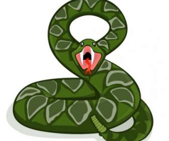 Vector De Serpiente Pintada A Mano De Dibujos Animados
