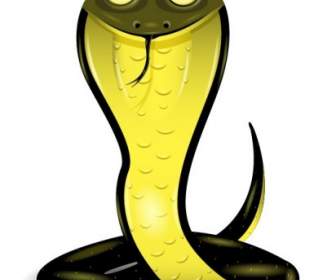 Handpainted Cartoon Snake Vector