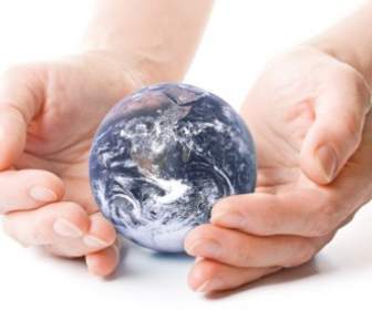 Hände Halten Die Erde