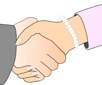 Handshake Mit Schwarzer Umriss Weißen Mann Und Frau Süßwasser Perlen Armband