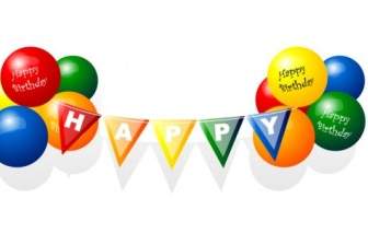 Vetor De Balão Feliz Aniversário