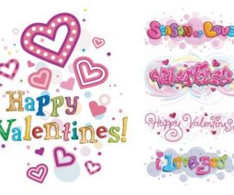 Happy Valentine Day Wordart Vector