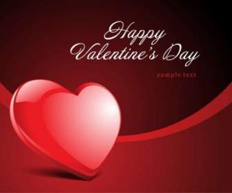 Happy Valentine Rsquo S Hari Jantung Vektor Kartu