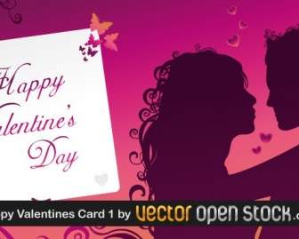幸せなバレンタインの S 日のグリーティング カード