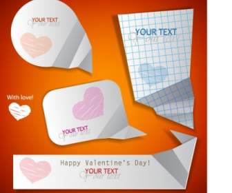 Glücklich Valentine39s Tag Liebe Silhouette Vektor Dialog