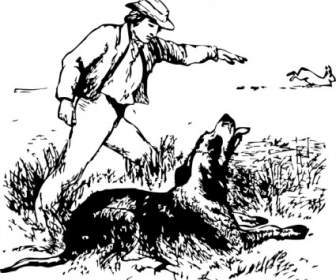 Clipart De Lebre E O Cão
