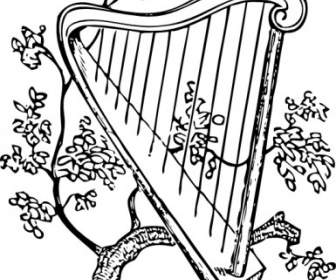 Harp And Branch Clip Art