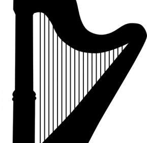 Harp Silhouette Clip Art