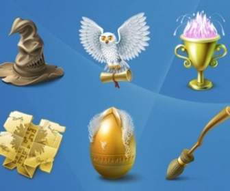 Harry Potter And Bitten Apple Icons Pack
