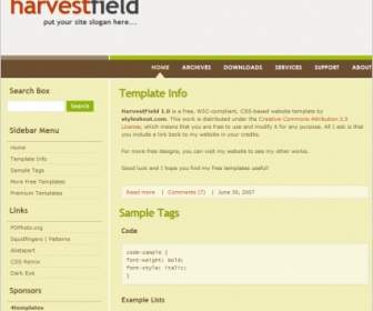 Harvest Field Template