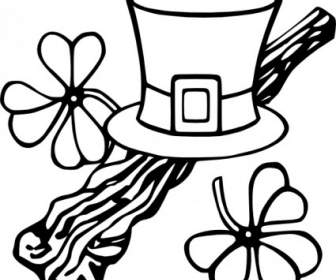 Hat And Shillelagh Clip Art