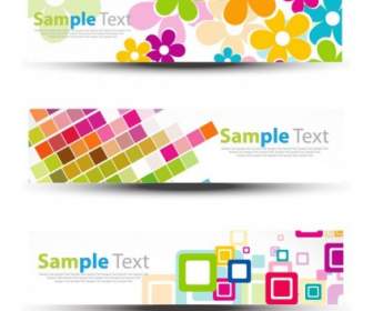 Header Banners Vector Graphic