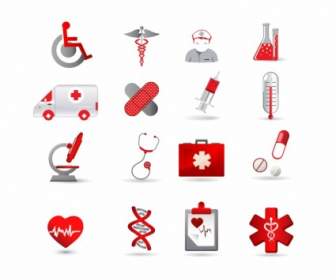 Conjunto De Iconos De Cuidado De La Salud