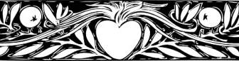 Heart And Branches Border Clip Art
