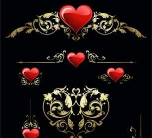 Heart And Pattern Vector