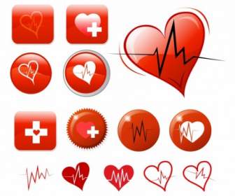 ícones De Ataque Cardíaco