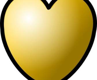 Heart Gold Theme Clip Art