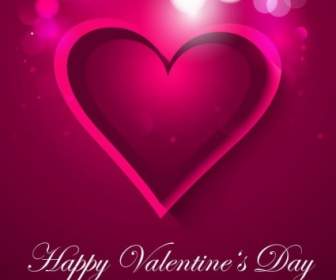 Heart Valentines Day Card Vector Background