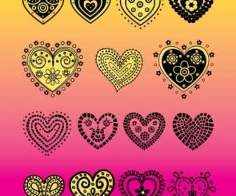 Heart Vector Doodles