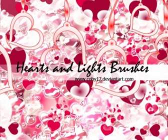 Hearts And Lights Brushes