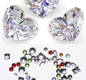 Heartshaped Diament Jasny Obraz Highdefinition