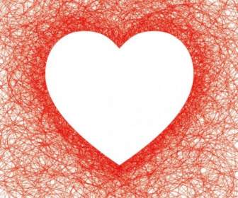 Heartshaped Red Line Vector